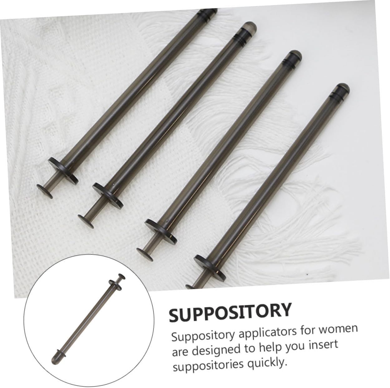 Healeved 20Pcs Disposable Female Applicators for Medicine Compact Lightweight Safe Material for Creams Suppositories Convenient Intimate Health image number 3