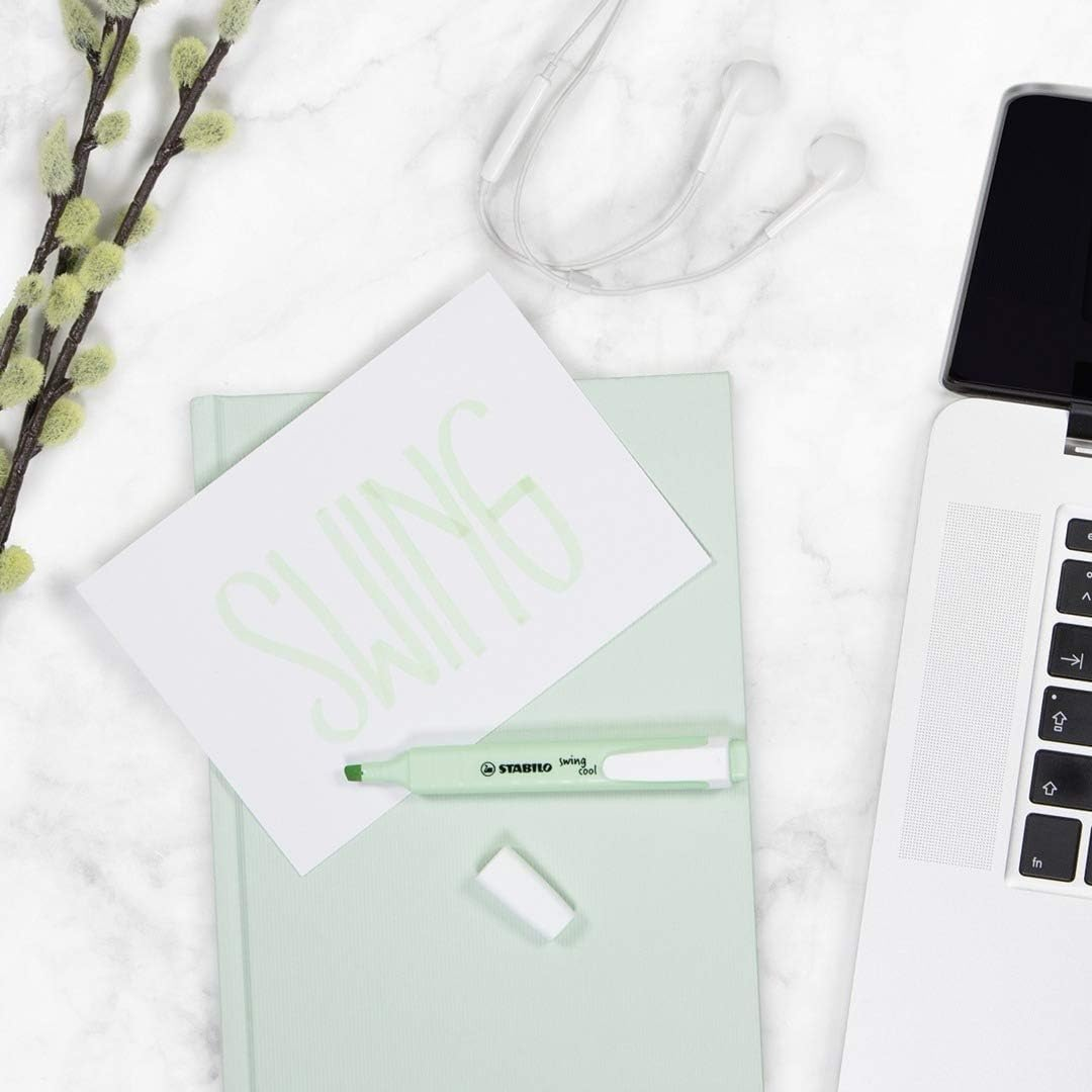 STABILO Swing Cool Pastel Highlighter - Wallet of 6 Assorted Colours image number 6