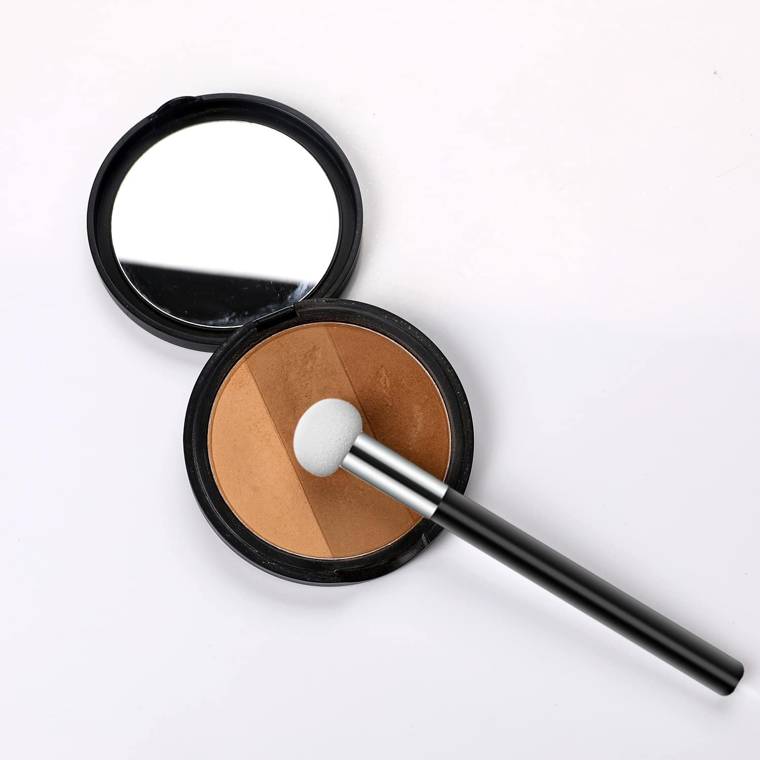 6 Pcs Foundation Sponge Powder Brush Makeup Puff Sponge with Handle Mushroom Makeup Sponges Concealer Sponge Makeup Brush Eye Makeup Applicator Eyeshadow Brushes for Women Girls (Black) image number 3