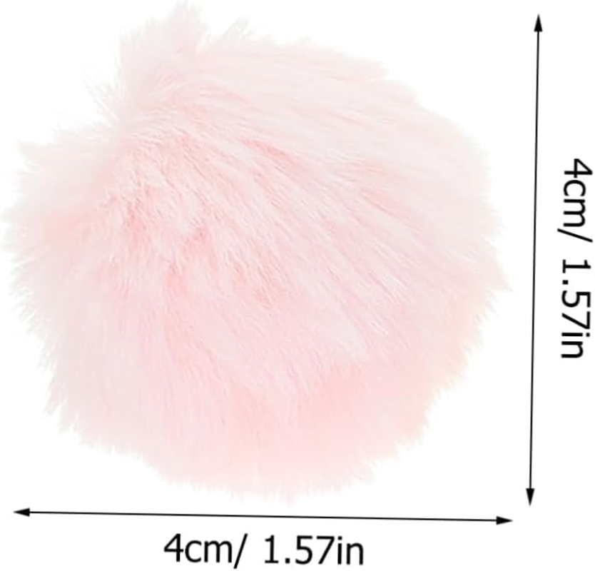 CIYODO Lightweight Fluffy Balls Cat Toys 10Pcs Pom Pom Balls 4Cm Assorted Colors for Kitten Exercise and Creative Craft Projects Random Color