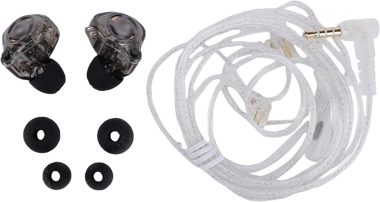 GOWENIC Wired Earphones with Mic, 1BA and 1DD Hybrid Driver Setup Combines a 10Mm Dynamic Driver, Detachable Cable, for Live Performances or on the Go Usage image number 6