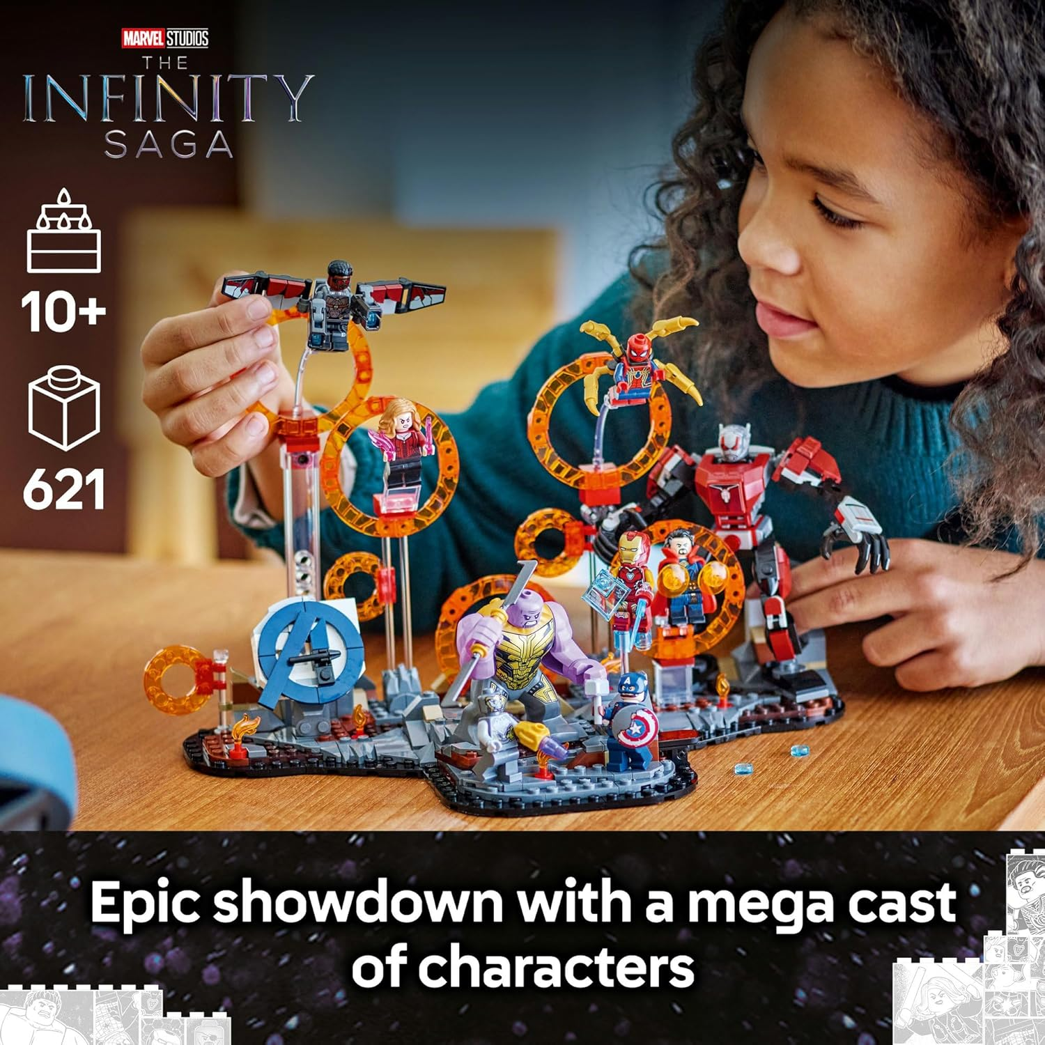 LEGO&reg; Super Heroes Marvel Avengers: Endgame Final Battle 76323 Kids&rsquo; Buildable Adventure Set,10 Figures Including Iron Man, Black Panther and Iron Spider Construction Toys,For Boys and Girls