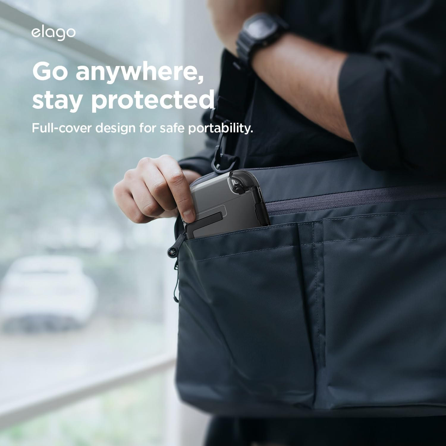 Elago Clear PC Case Compatible with Nintendo Switch 2, Hard PC Shell Cover, Shock Resistant, Full Body Protection, Comfortable Grip, Anti-Scratch (Transparent) image number 1