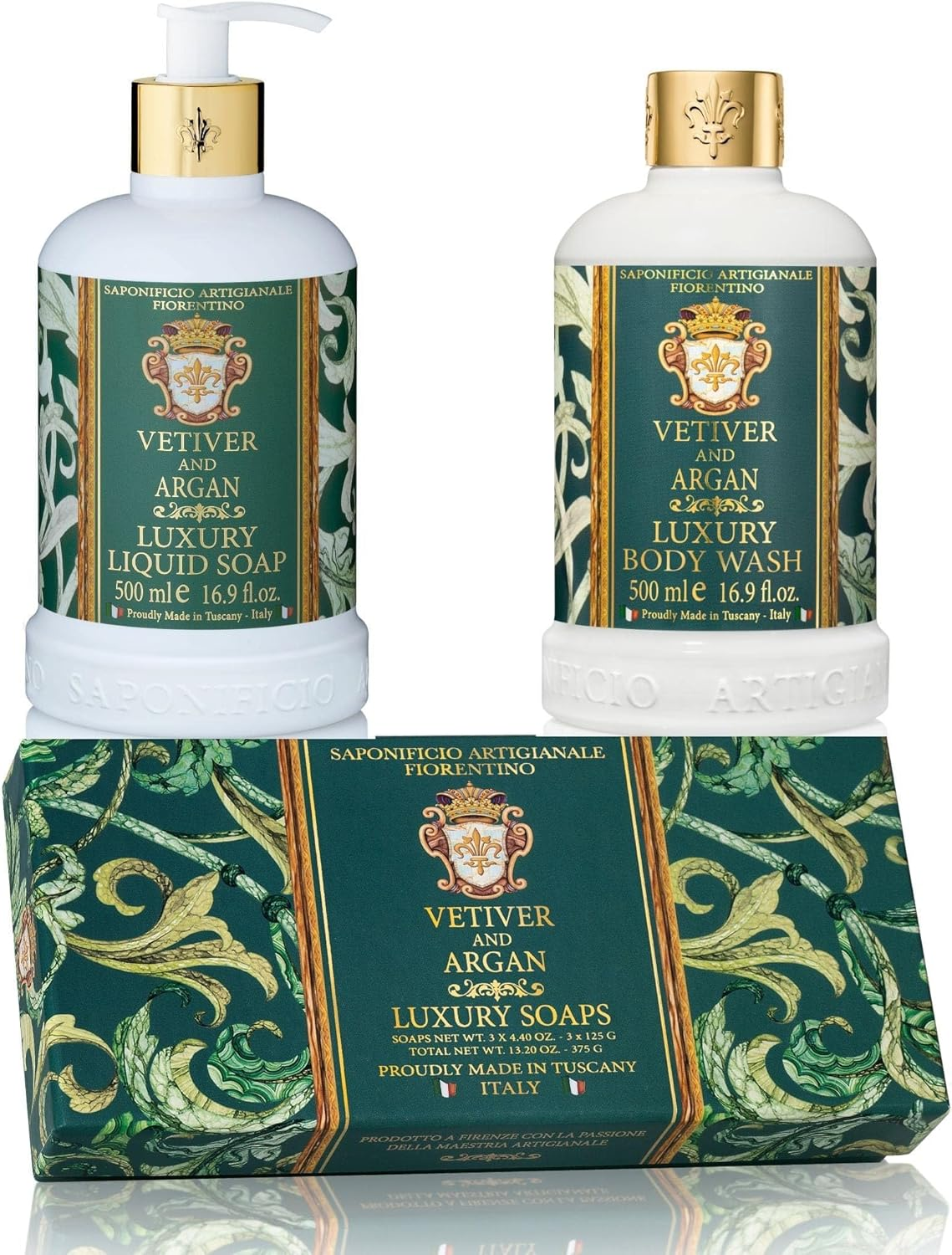 Saponificio Artigianale Fiorentino Vetiver & Argan Bundle Set image number 1