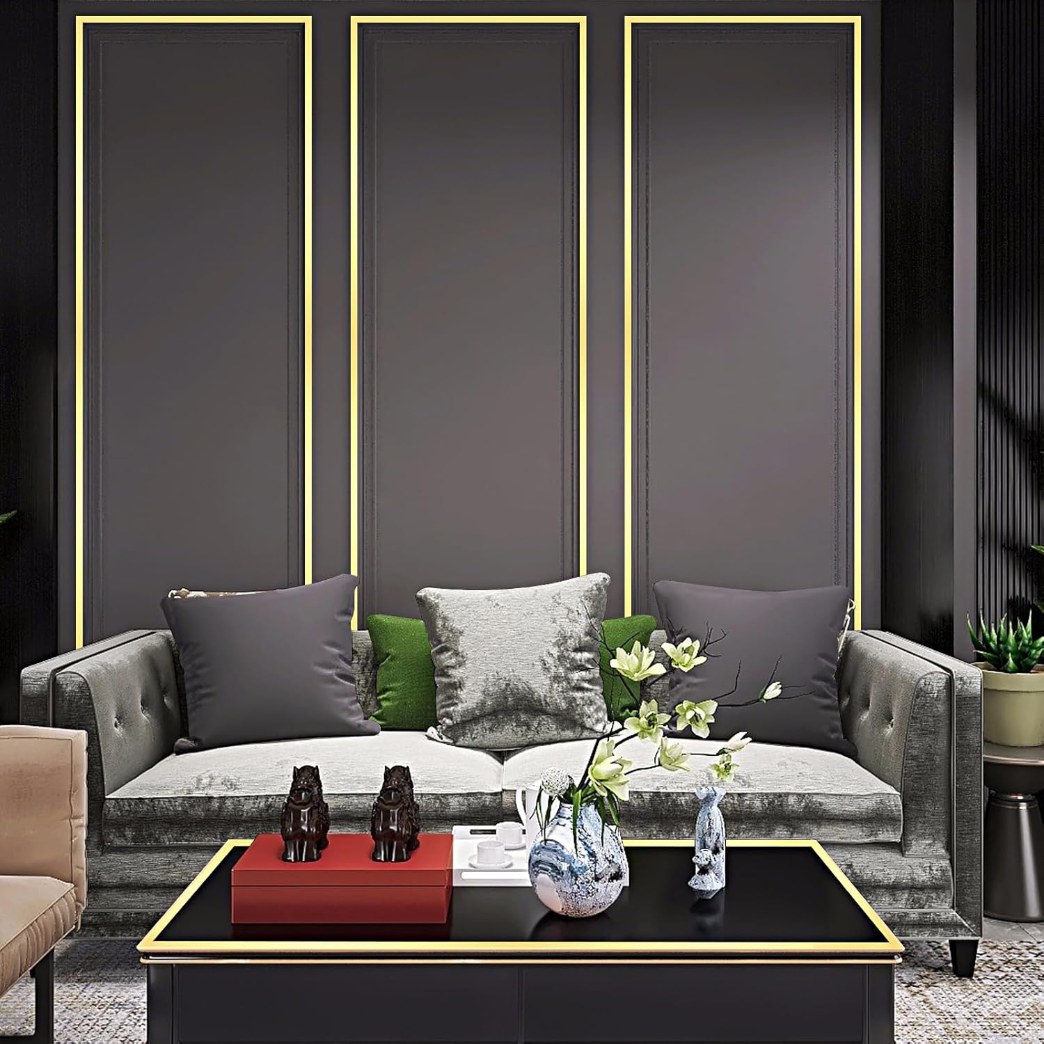 300Cm-2Cm Stainless Steel Mirror Trim, Tile Edging Trim, Edging Strip for Fireplace, Mirror Frame, Wall, Car and Furniture(Gold) image number 5