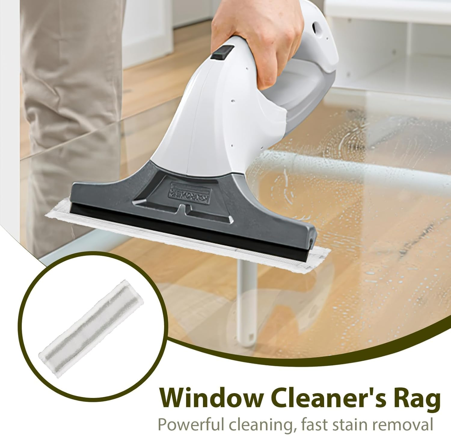 Microfibre Mop Covers Compatible with K&auml;rcher Window Cleaner, Pack of 4 Replacement Mop Cover, Window Cleaner Replacement Parts Accessories, High Cleaning Performance for Window Cleaning (WV1 WV2 WV5) image number 6