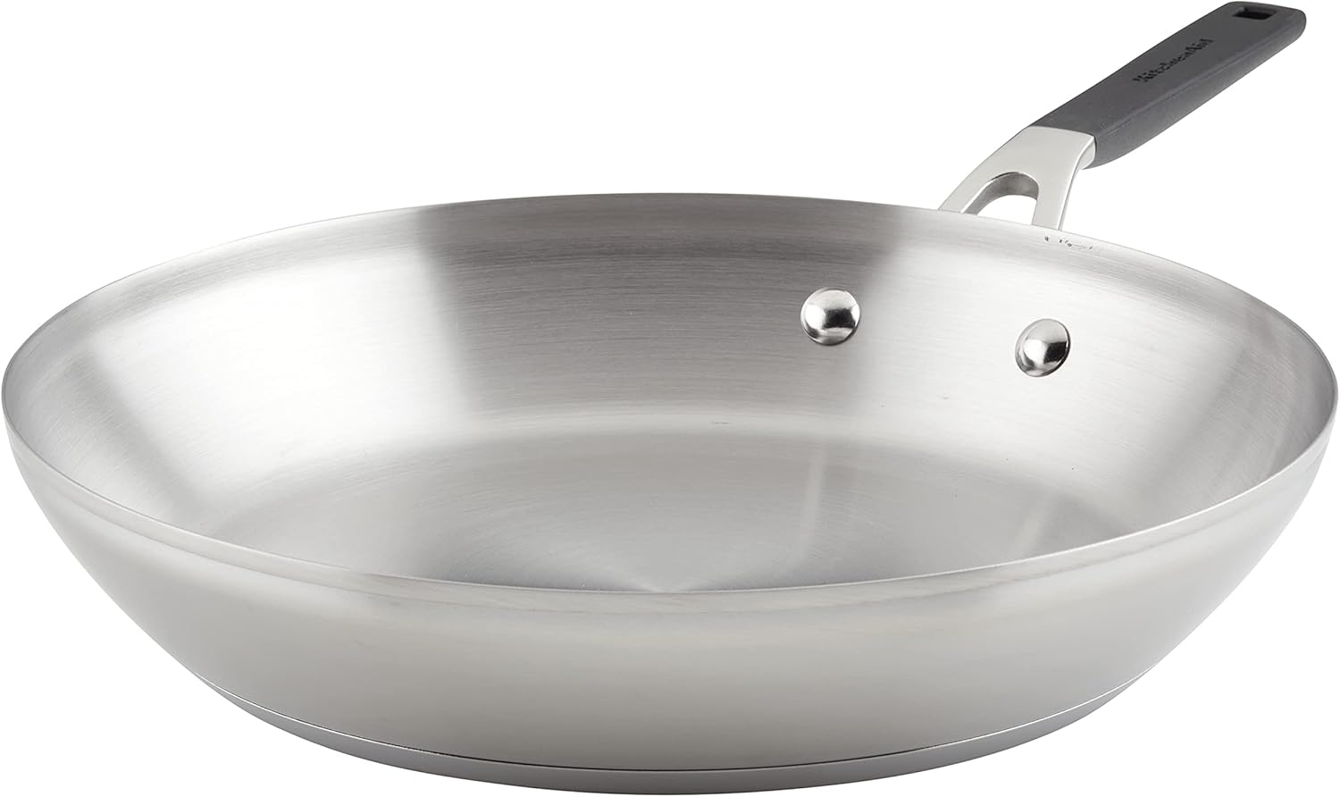 Kitchenaid Stainless Steel Frying Pan/Skillet, 12 Inch, Brushed Stainless Steel image number 3