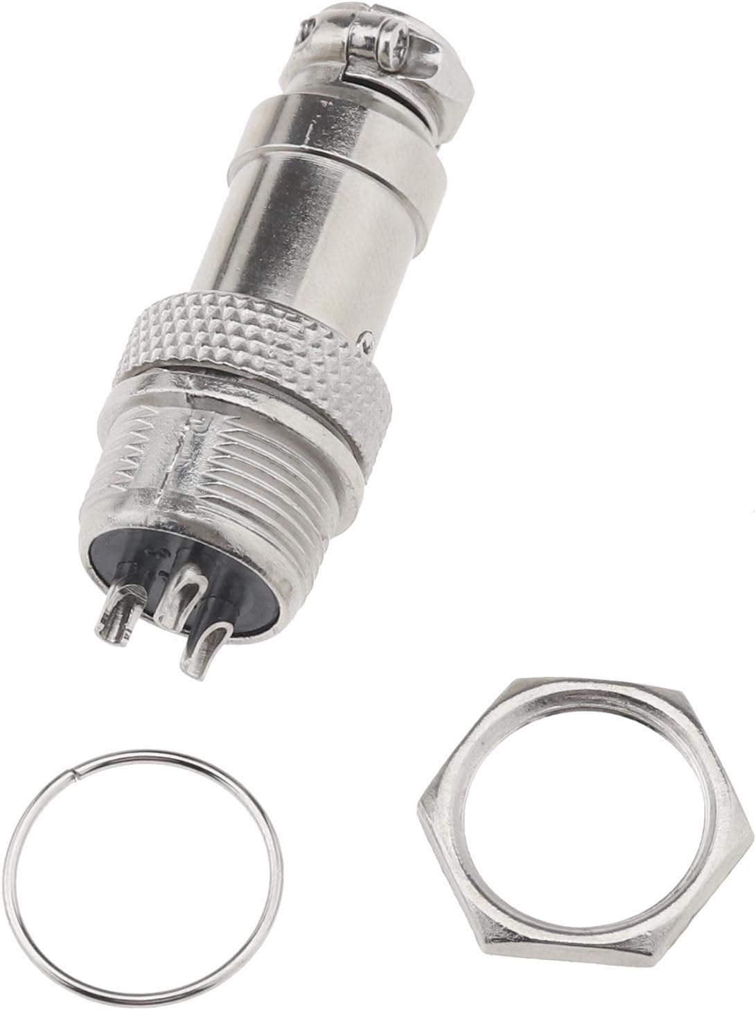 Emsea 5X GX16 Aviation Plug Connector Set, Metal Male Female Wire Screw Type Cable Panel Connector-16Mm Thread (3 Pin) image number 5