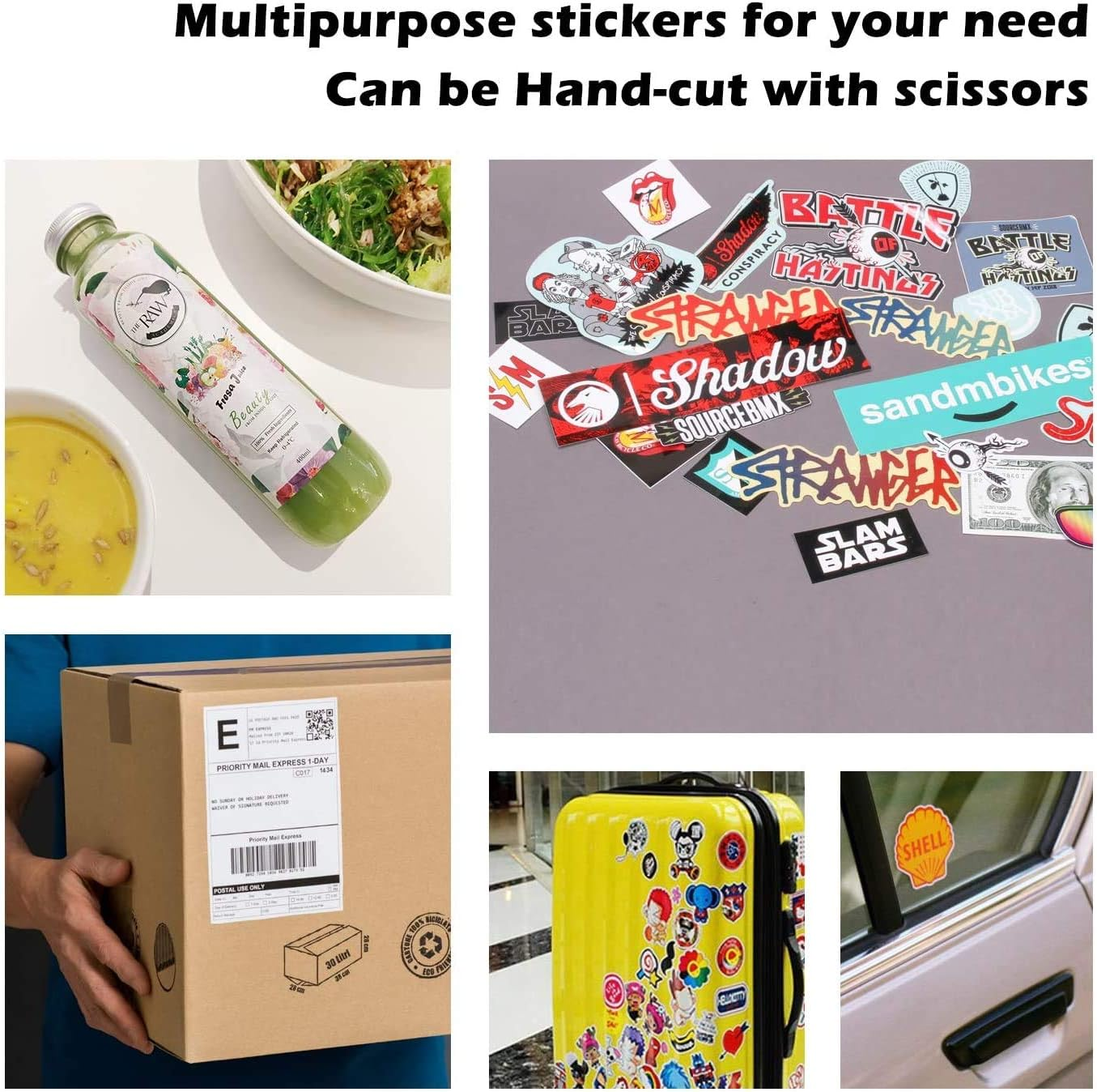 KOALA Inkjet Self Adhesive/Sticky Back White Glossy Photo Paper, Label Printing Paper, A4, 100 Sheets