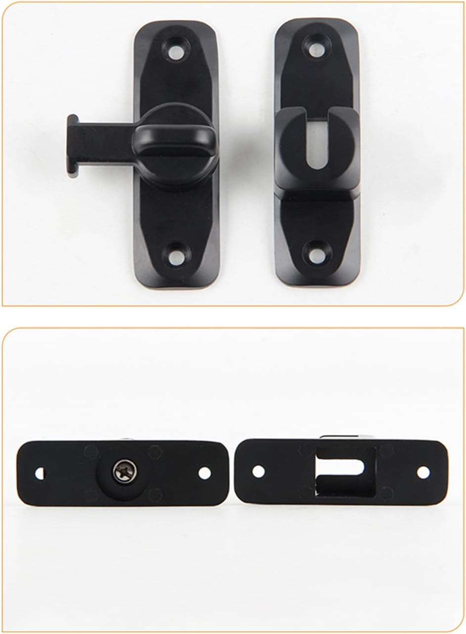 1 Pack Barn Sliding Door Lock, 90&deg; and 180&deg; Installation Heavy Duty Bolt Locks, Flip Door Lock Latch, Screen Door Locks, Wardrobe Door Lock, Suitable for Barn, Garden, Bathroom, Home Security image number 3