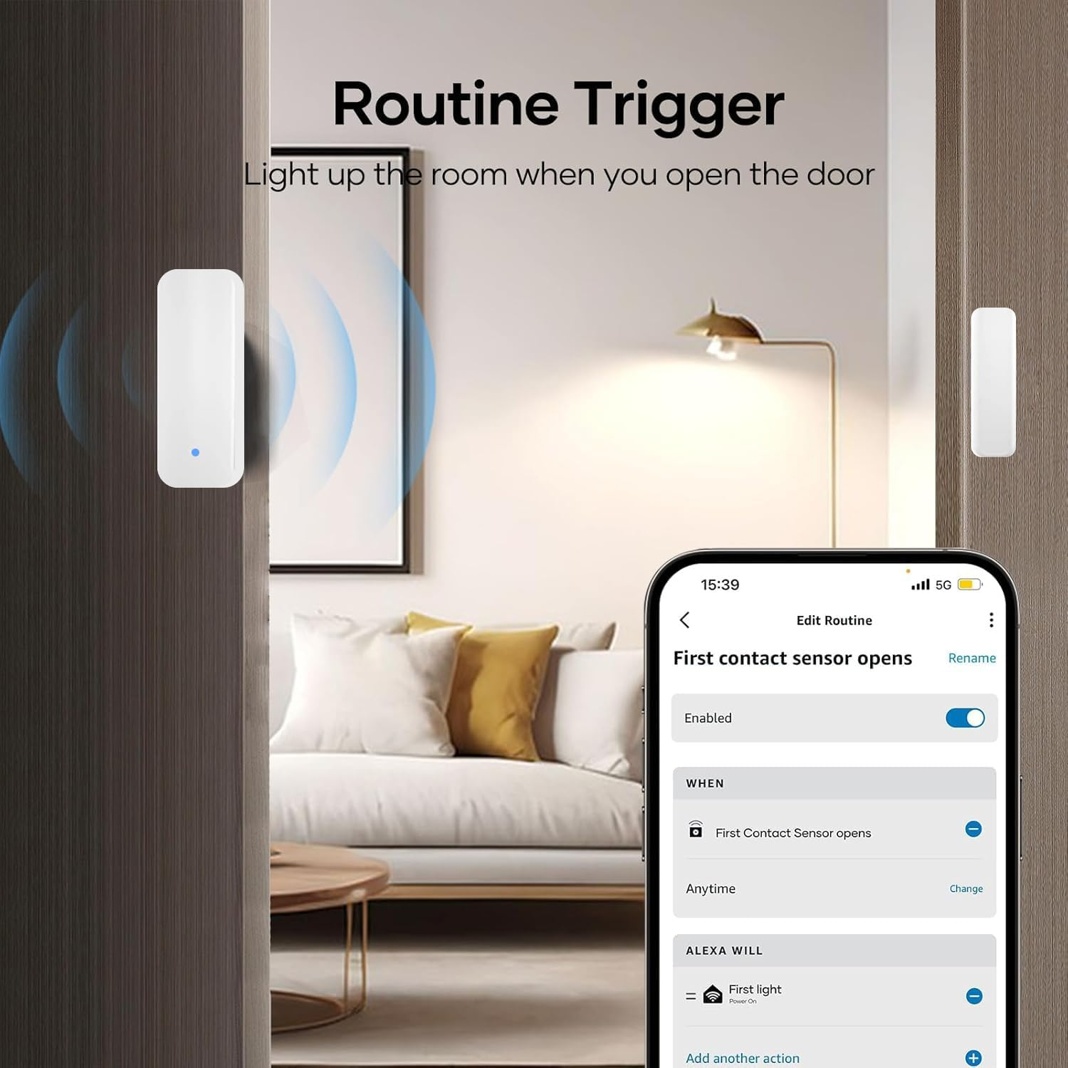 Gdsanlian Zigbee Smart Contact Sensor, Smart Home Security System, Home Automation,Safety Protection,Window/Door Safeguard,Instant App Notification, Easy Installation, Real-Time Monistor, Hub Required image number 6