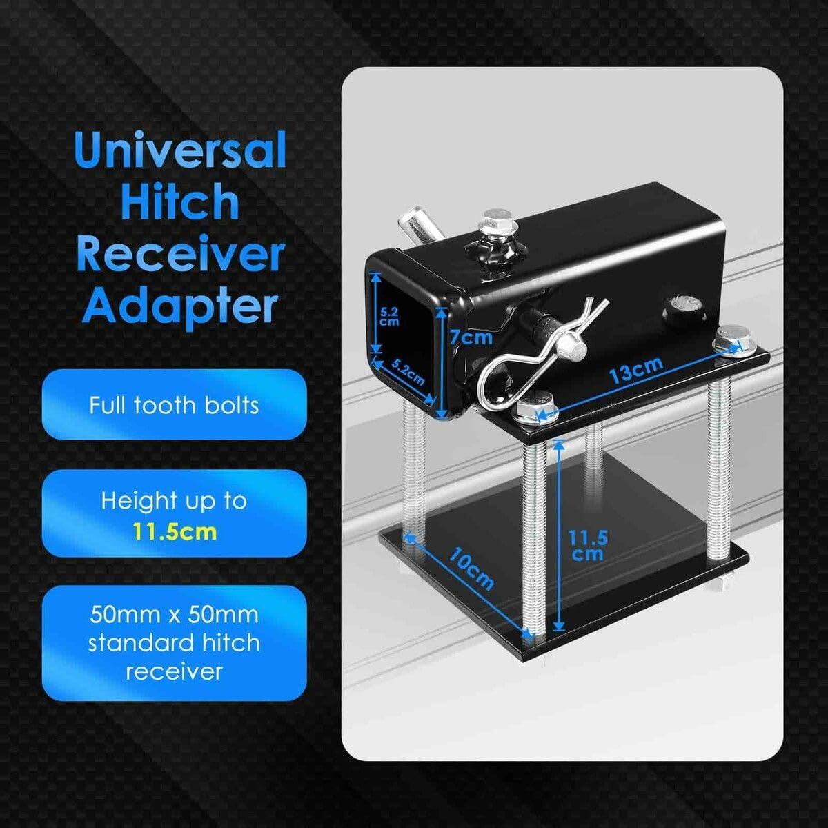 Hitch Receiver Adapter Trailer Universal Mount Reducer Caravan Bike Rack Cargo Carrier Removable Heavy Duty 150Kg image number 3