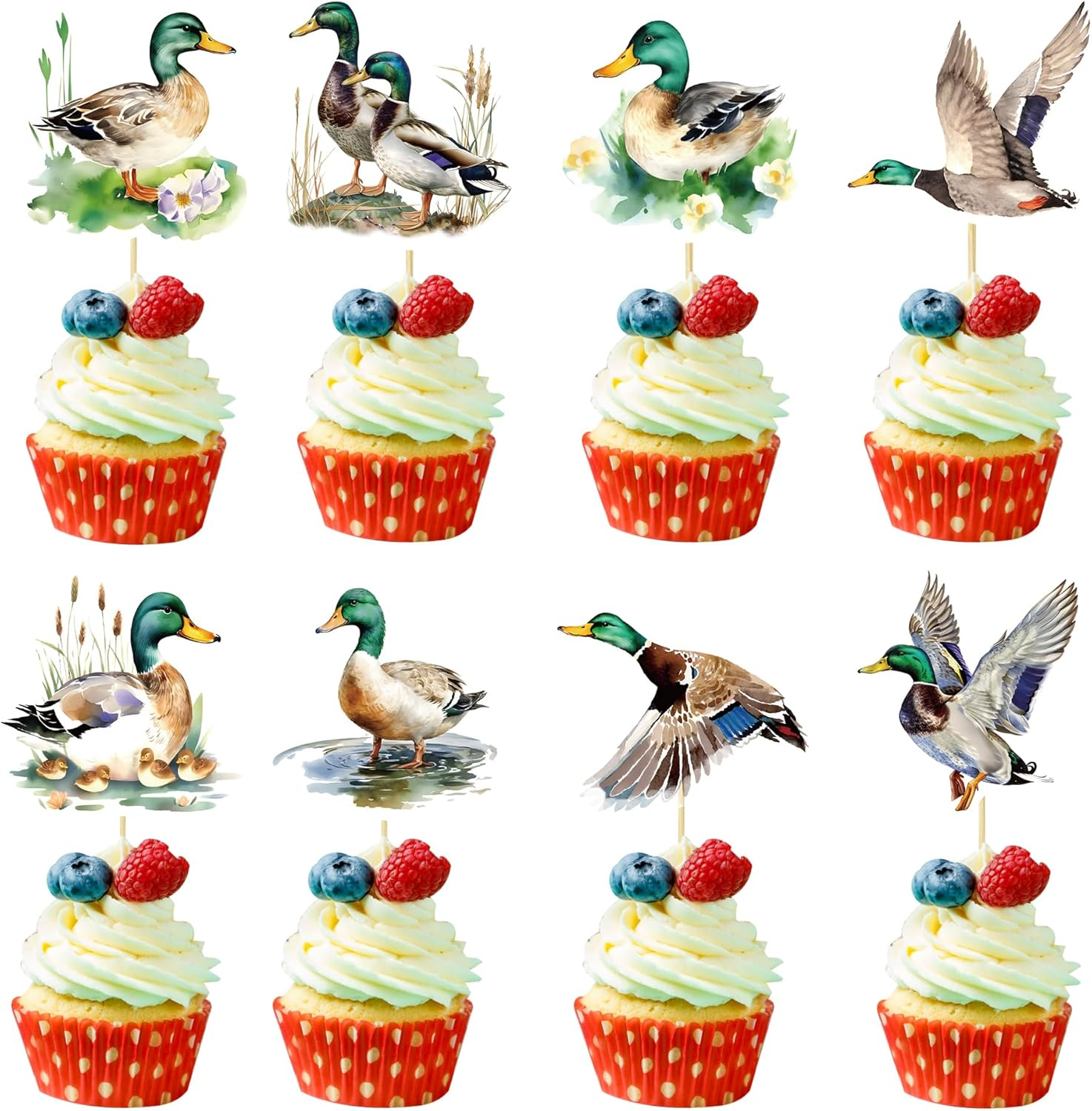 36Pcs Axolotl Cupcake Toppers Boys Girls Birthday Decorations Picks Reptile Animals Axolotl Party Supplies - Animal5 image number 2