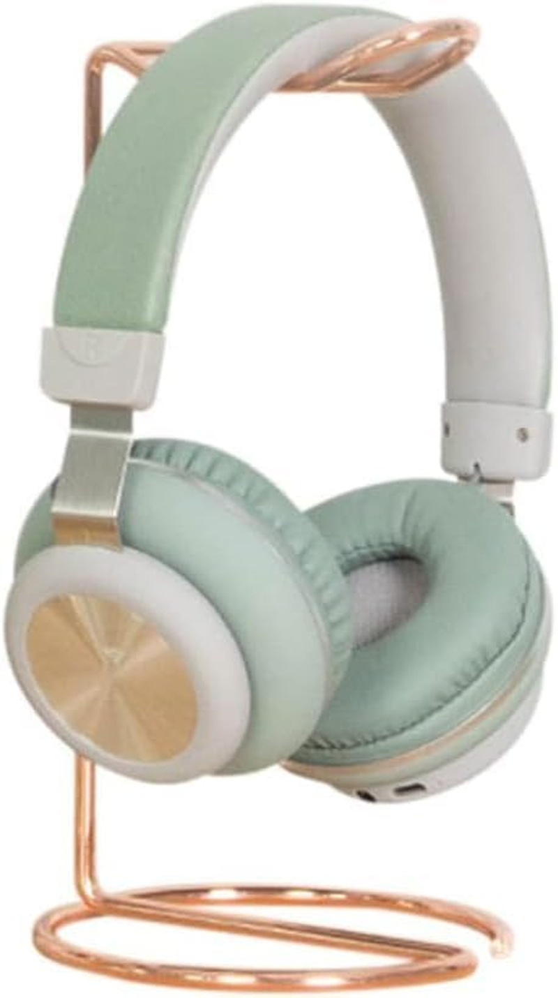 1Pcs Simple Headphone Stand ，Generic Desktop Headset Holder ，Modern Hanger Gaming Earphone Holder， Headset Accessories，Headset Hangers ，Headphone Rack， Stand for Desk Display Ear Iron， Rose Gold (Rose Gold) image number 6