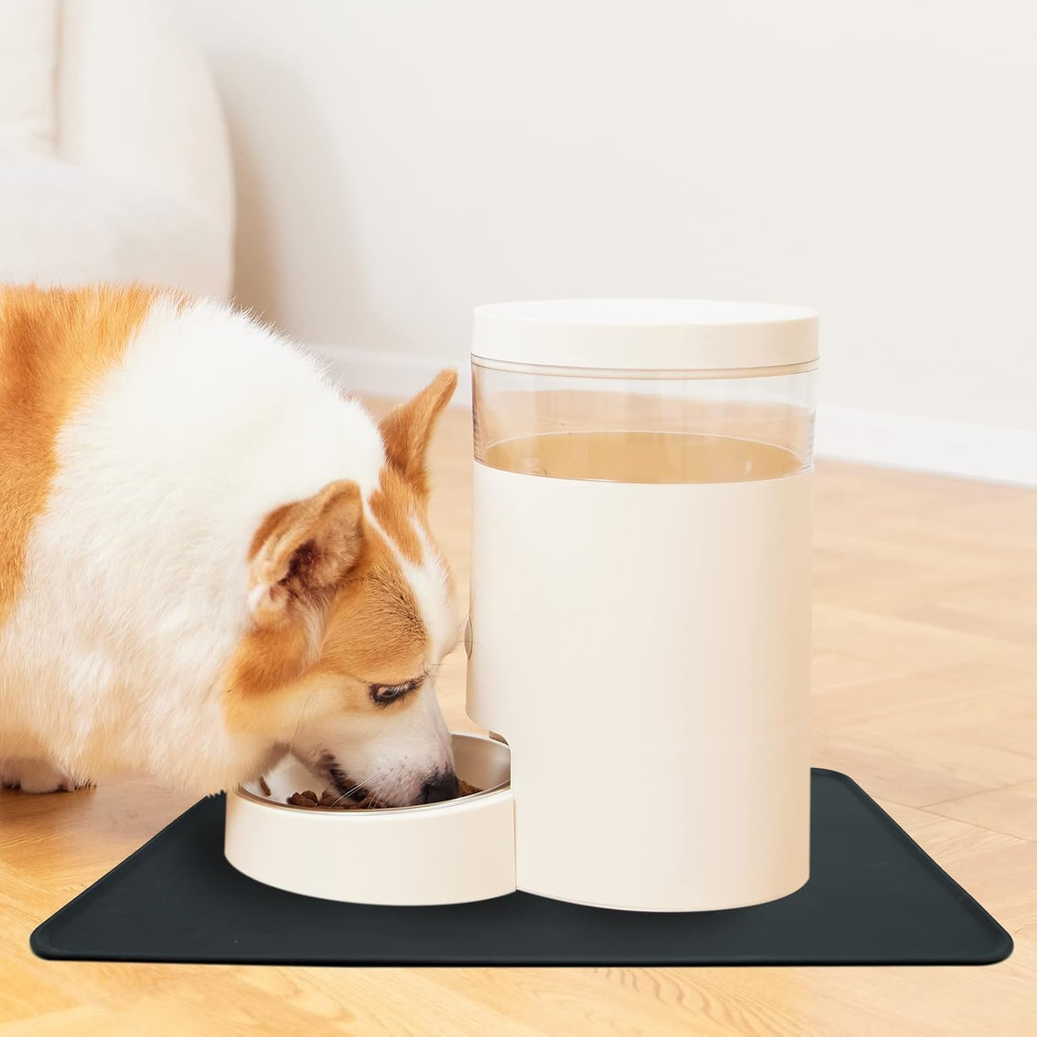 Non Slip Silicone Pet Feeding Mat, 1Pc Non-Stick Dog Cat Bowl Feeding Mat, Waterproof Anti-Slip Silicone Pet Food and Water Bowl Mat