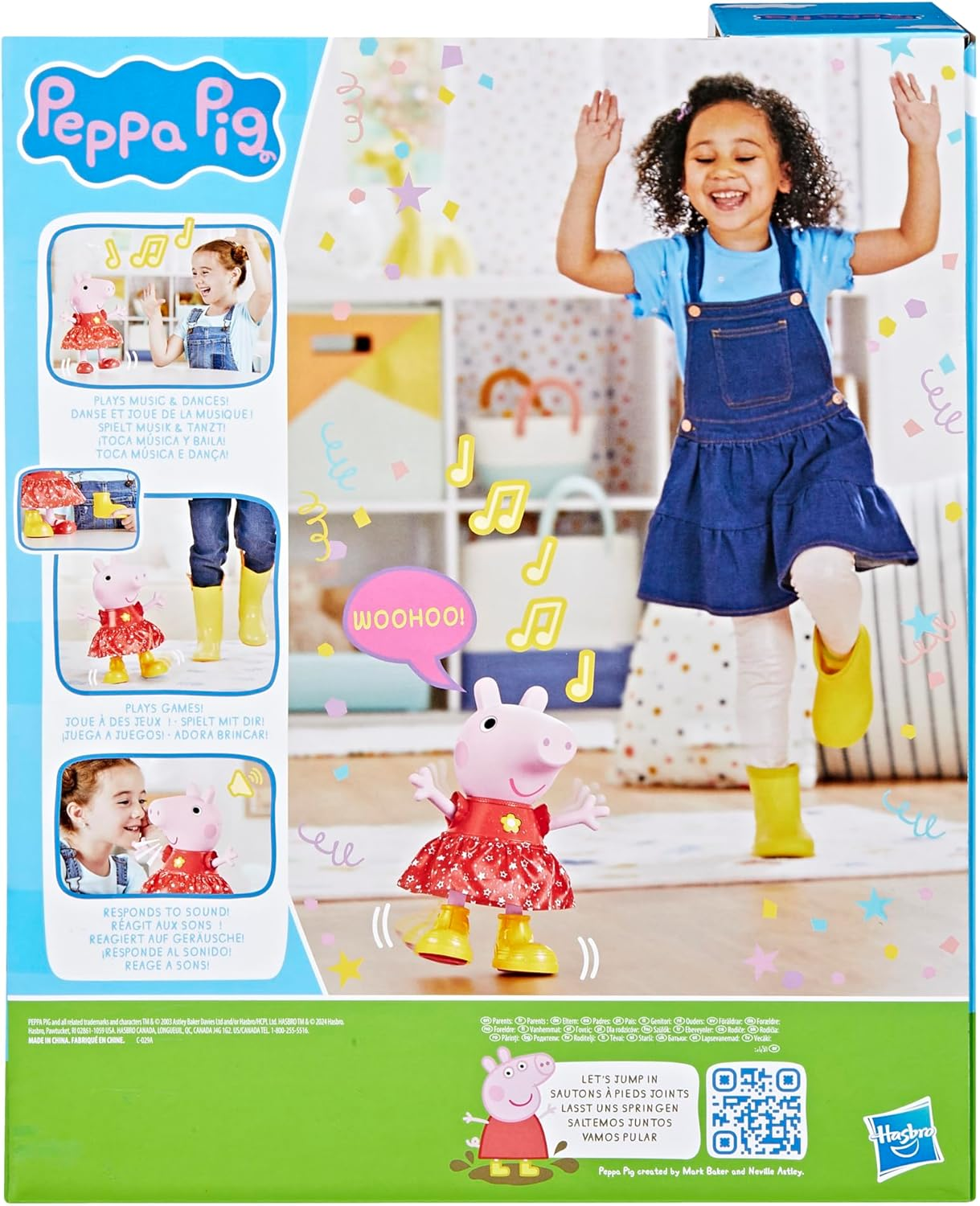 Peppa Pig Peppa&rsquo;S Muddy Puddles Party Singing and Dancing Doll, Interactive Electronic Preschool Toys, Learning Toy for Boys & Girls Ages 3+ image number 3