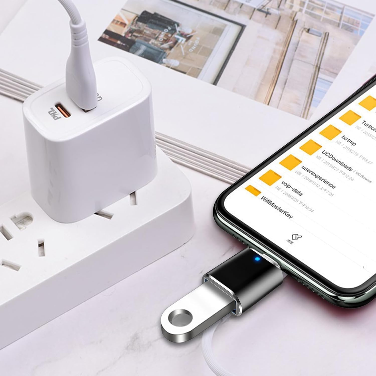 3Pcs USB Type C to USB Adapter, OTG USB Type C Adapter Converter for Macbook Pad Mobile Phone Universal Mouse Keyboard USB3.0 Data (3-Pack) image number 4