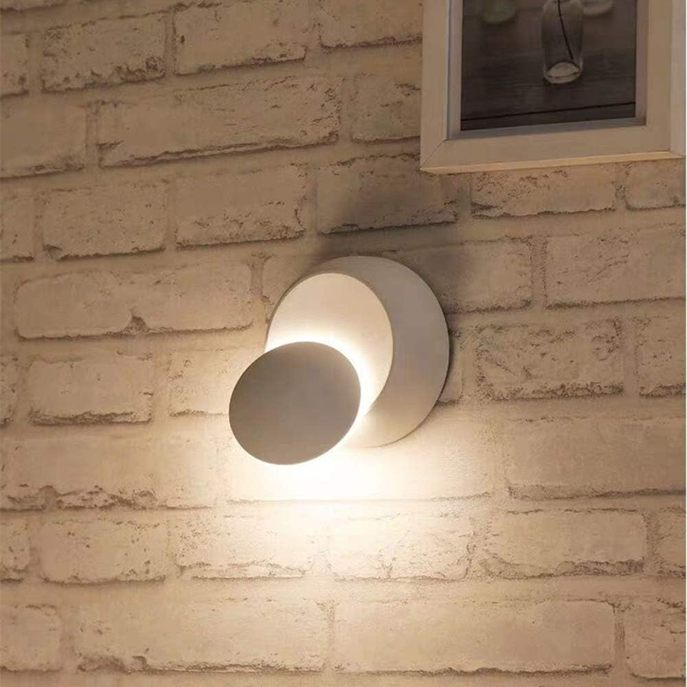 Modern Wall Light 5 W LED Wall Lamp with Adjustable Beam Angle Modern LED Ceiling Light Iron Lights Spotlight for Bedroom, Living Room, Corridor (White) image number 2