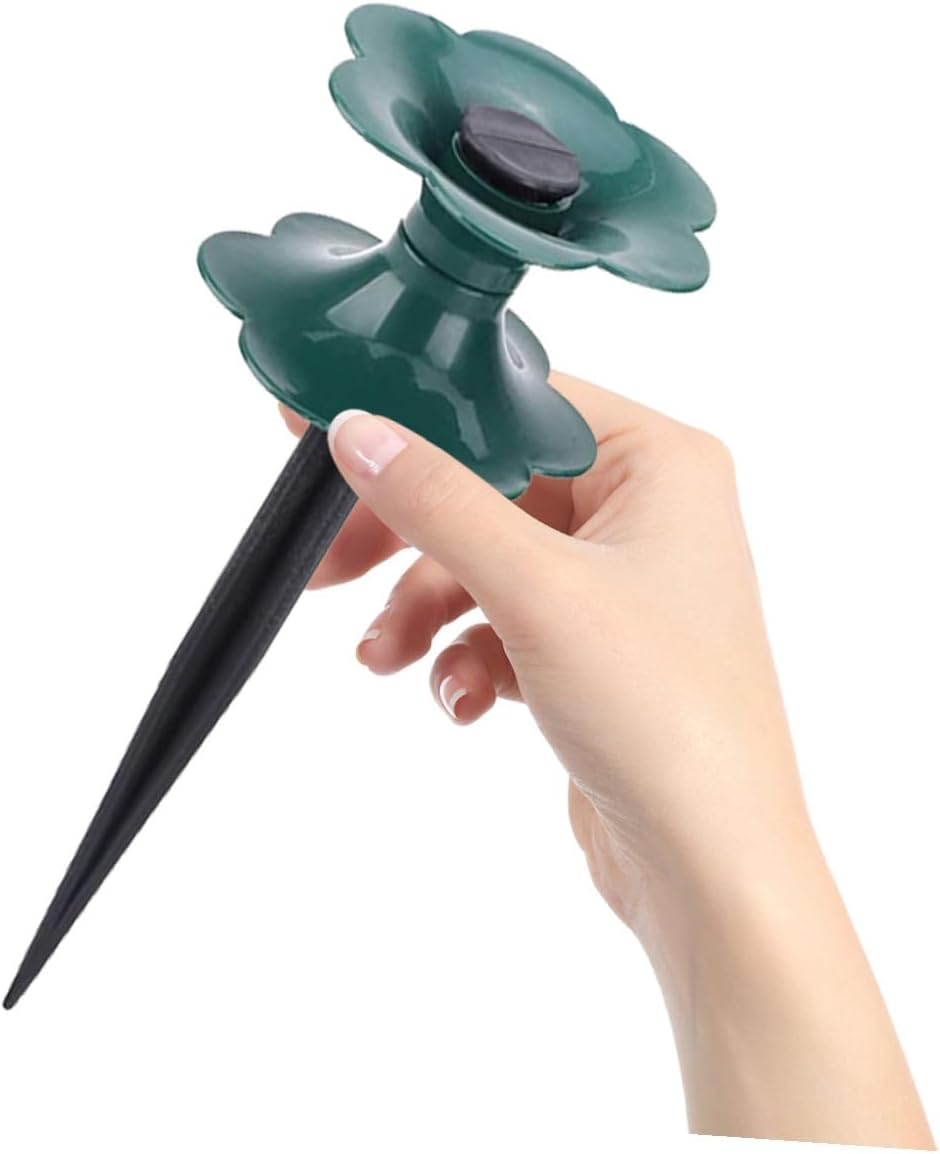 Hose Guide Wheels and Plastic Spikes for Garden Hose Support 4Pcs Set Lawn and Patio Holder Organizer for Outdoor Irrigation and Management image number 1