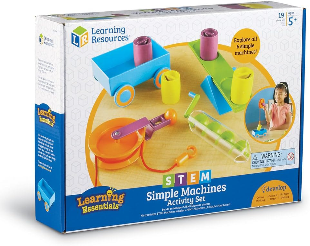 Learning Resources STEM Simple Machines Activity Set, Hands-On Science Activities, 19 Pieces, Ages 5+ image number 1