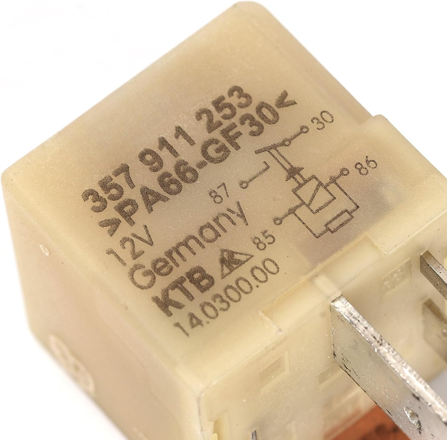 Ruimou 1Pcs 4Pin DC 12V Automotive Fuel Pump Relay Replacement Compatible with AUDI A3 Compatible with VW GOLF 3 4 T4 T5 BUS image number 6