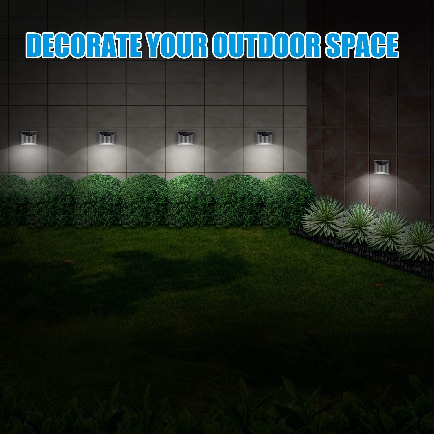 Leidrail Solar Step Lights Outdoor Deck Fence Light Stainless Steel Waterproof LED Illuminated Lighting for Stair Post Yard - 2 Pack image number 4