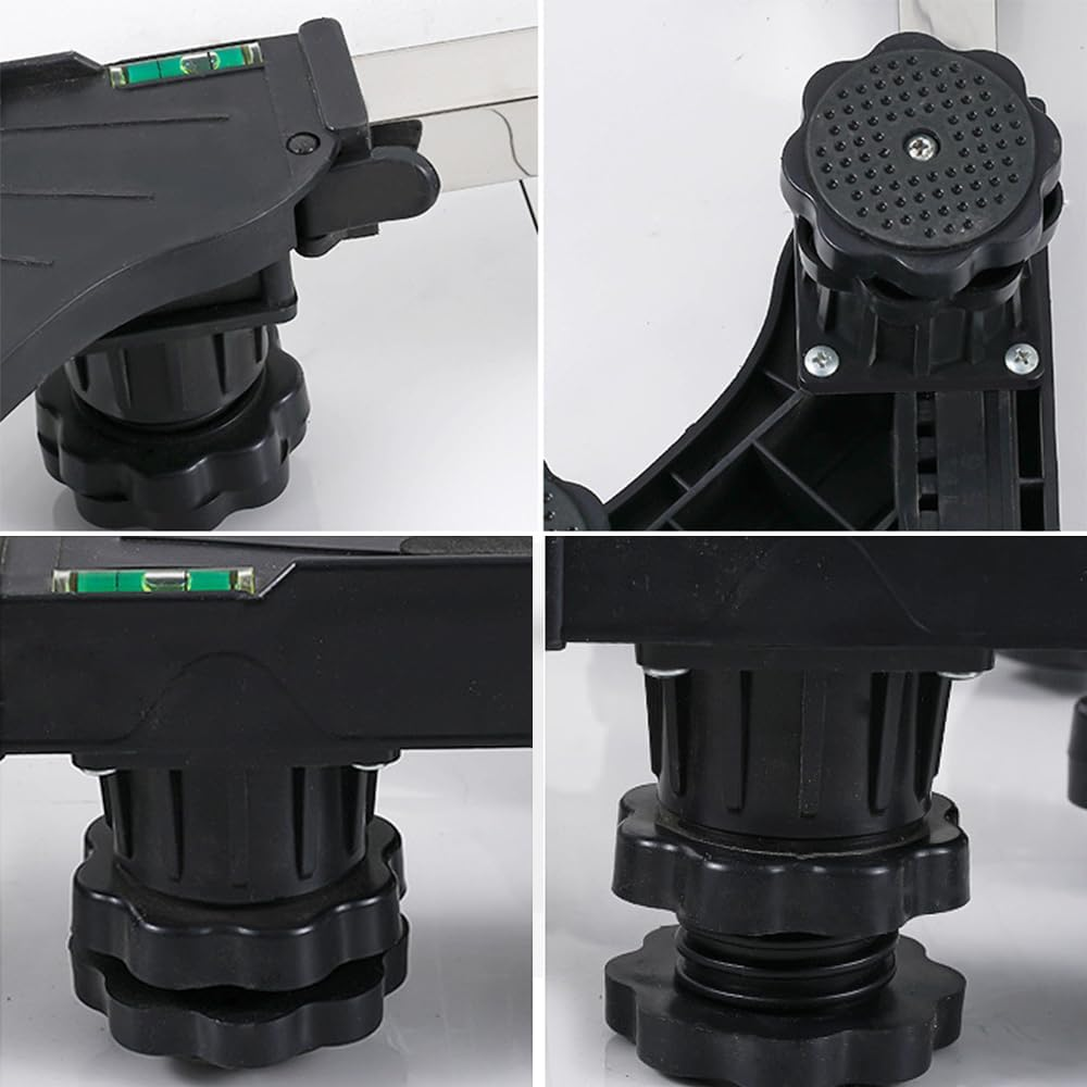 Universal Mobile Base Washing Machine Base with 4 Multi-Functional Heavy Duty Feet Adjustable Base for Adjustable Dryer Washing Machine and Refrigerator image number 2
