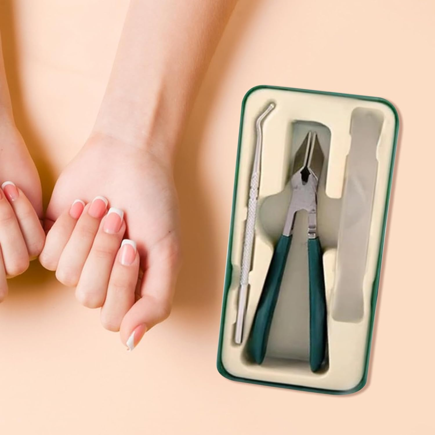 JIEBWCHA Nail Clippers for Men | Wide Jaw Opening Anti-Splash Slanted Nail Clipper,Splash-Proof Curved Pedicure Tool for Seniors Adults Women and Men image number 2