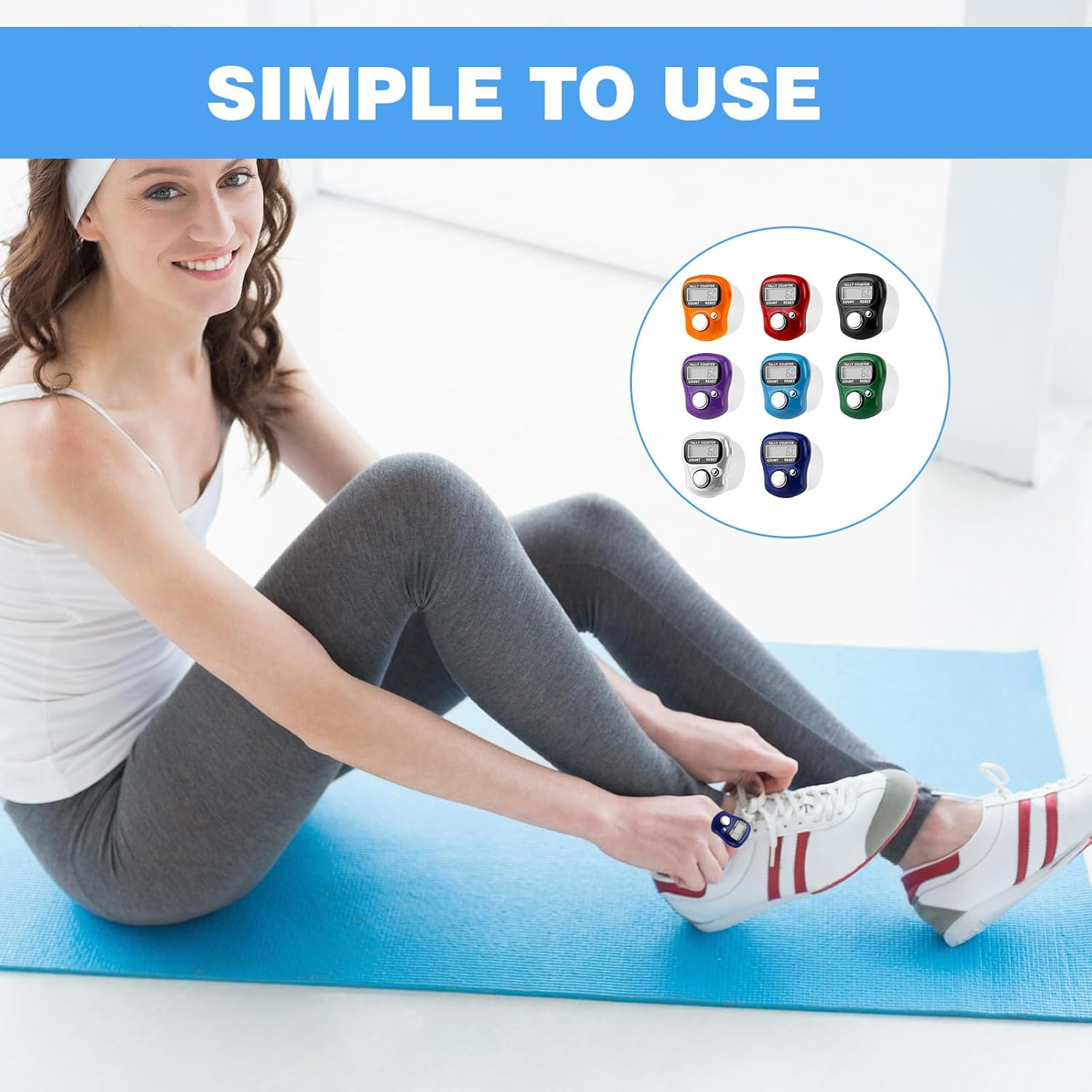 Clicker Counter, Counters, Electronic Finger Tally Counter, 8 Pcs Electronic Finger Tally Counter Mini LCD Digital Display Handheld Pitch Clicker, Mini LCD Digital Display Tally Counter image number 4