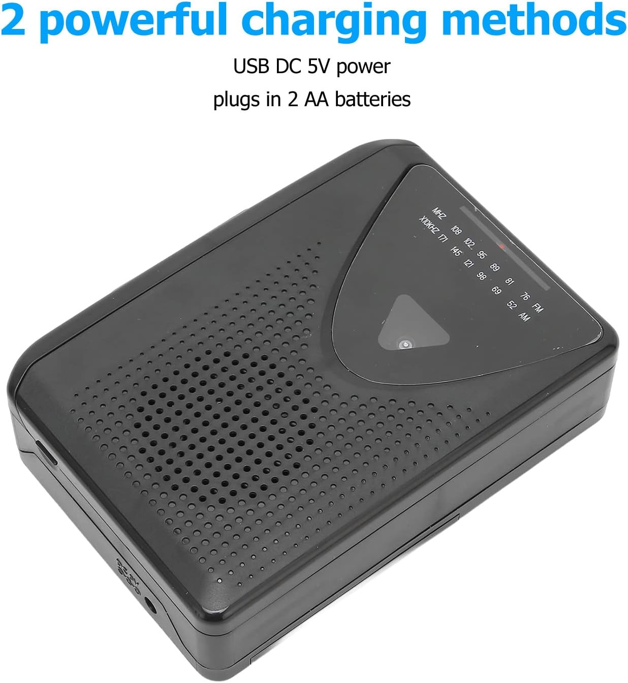 Portable Cassette Player FM AM Radio Tape Player, Portable Tape Player with Clear Speaker for Indoor Outdoor image number 3