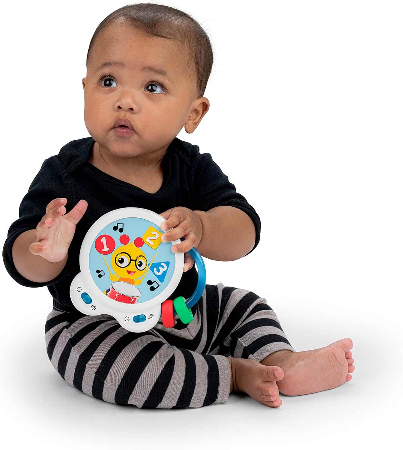 Baby Einstein Tiny Tempo Musical Toy Drum, Ages 3+ Months, Bead Chaser image number 2