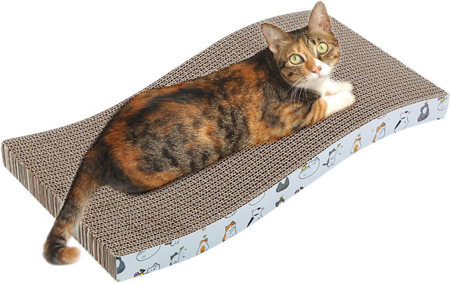 PETCUTE Cat Scratching Board, 3-In-1 Scratching Board for Cats with Premium Scratching Texture, Cat Scratching Board for Claw Care, Cat Scratching Mat, Scratching Board for Sleeping/Playing/Scratching