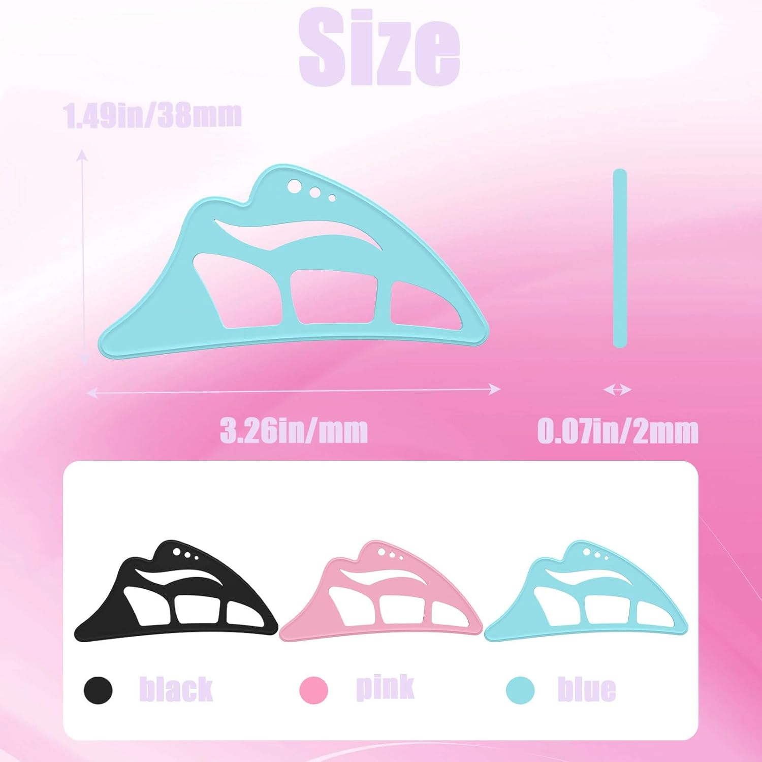 Leeneeneyetour Eyeshadow Tool,5 in 1 New Eyeshadow Assistant Aid Guide Stencils Tool,Professional & Quick Eye Makeup Tool for Women,Beginners (Black) image number 6