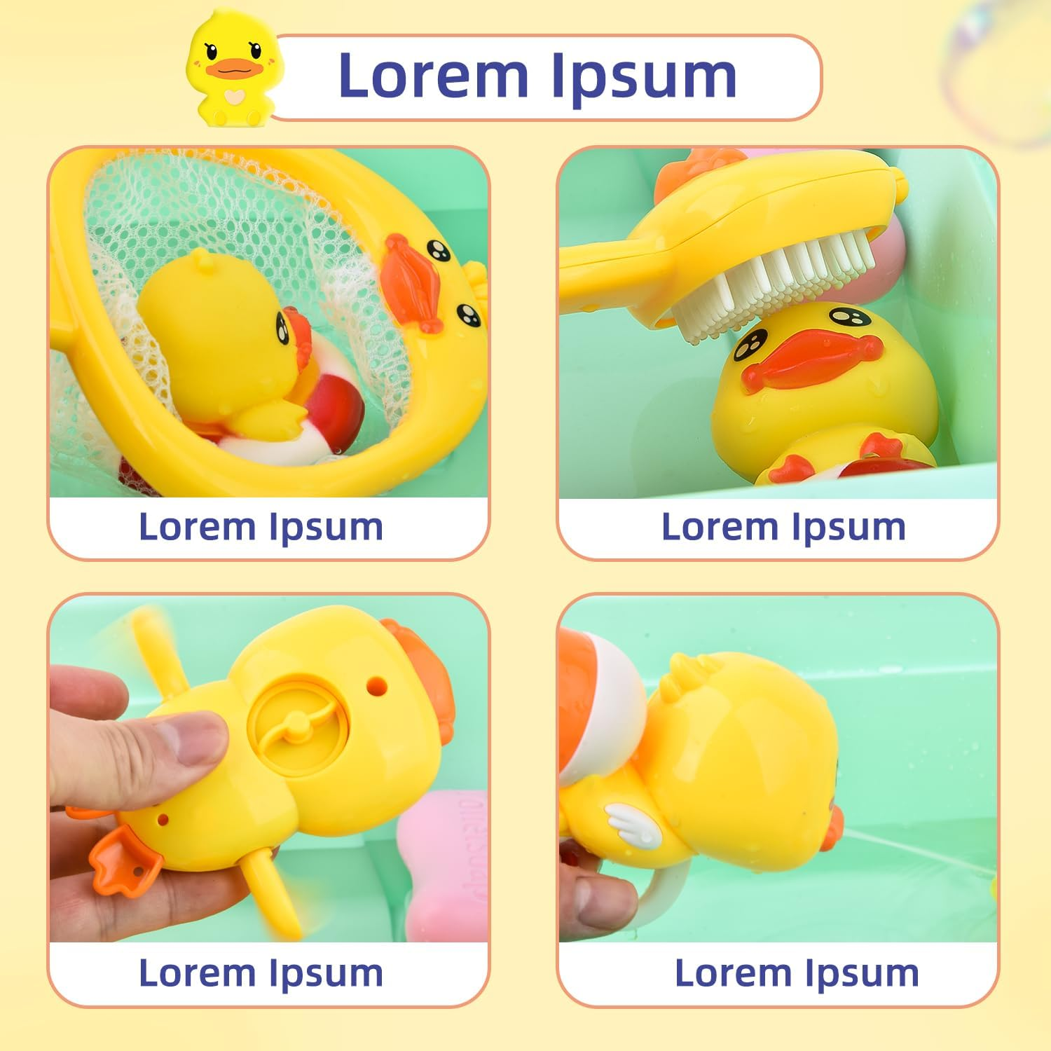 Baby Bath Toys, Cute Duck Bath Toys, Rubber Ducks Bathtub Shower Toys Swimming Pool Water Toys Toddlers Boys and Girls image number 2