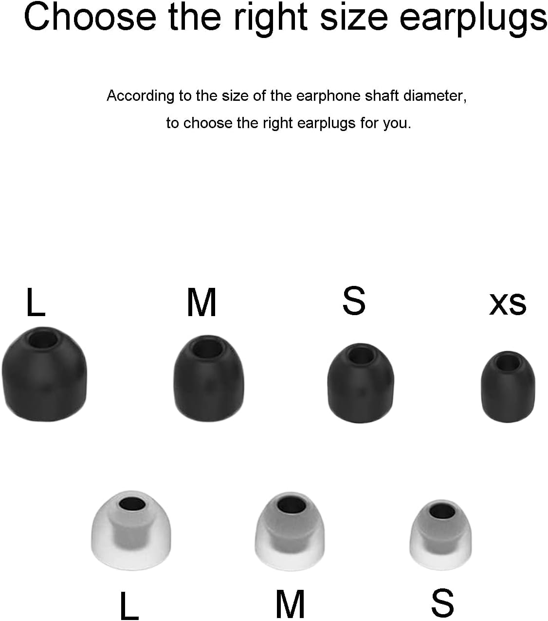 Adhiper 7 Pairs WF-1000XM4 Silicone Earplugs Accessories Compatible with Sony WF-1000XM3 WF-1000XM4 Headphones Silicone Replacement Ear Plugs In-Ear Headphone Earplugs (Black) image number 2