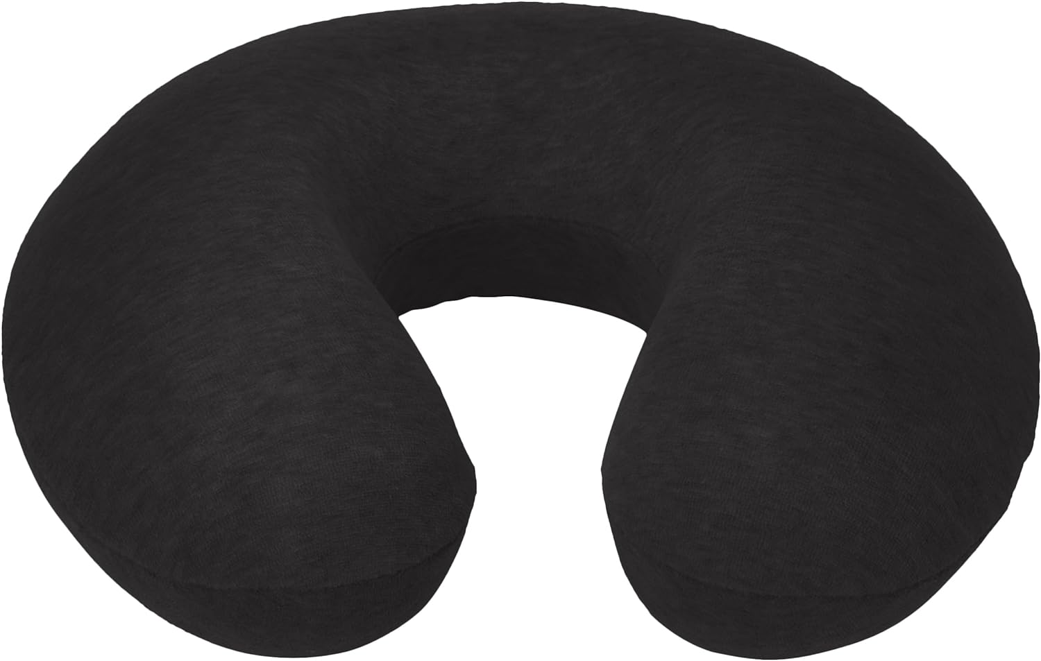 Amazon Basics Memory Foam Semicircular Neck Travel Pillow - Black - Black image number 4
