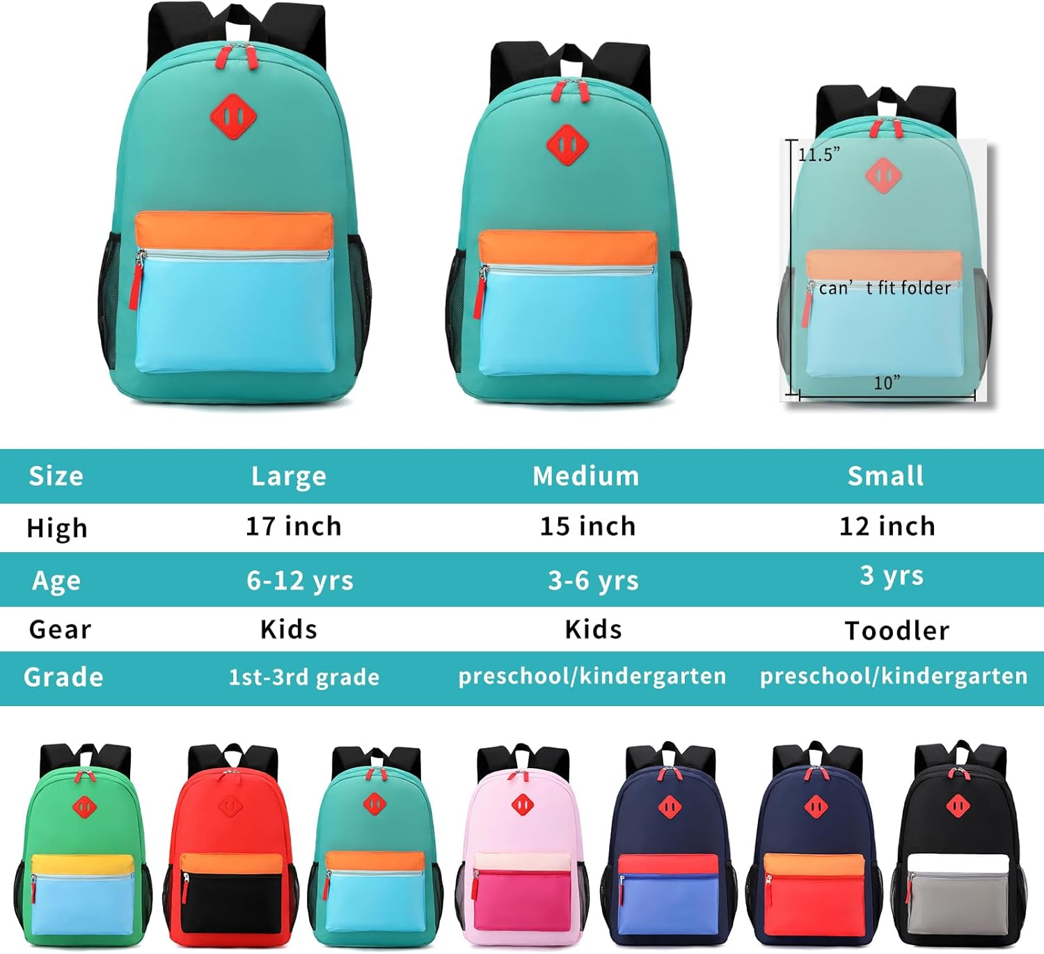 BEFUNIRISE Backpack Set for Girls Boy Kids Backpack with Lunch Box for Elementary Primary Kindergarten School Bag image number 3