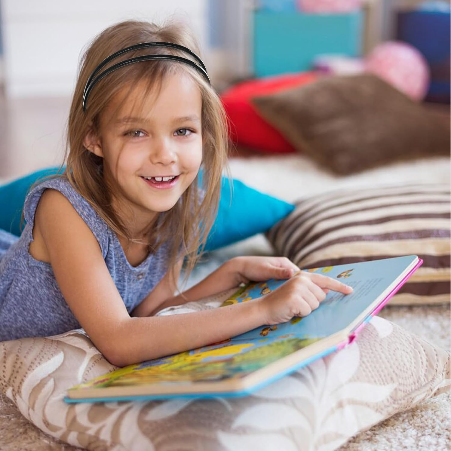 Plastic Headband, Pack of 2, Double Row Headbands, Women'S Black with Teeth, Non-Slip Headband, Thin Hair Band, Accessories, Headpiece for Women, Girls, Daily Wear image number 3