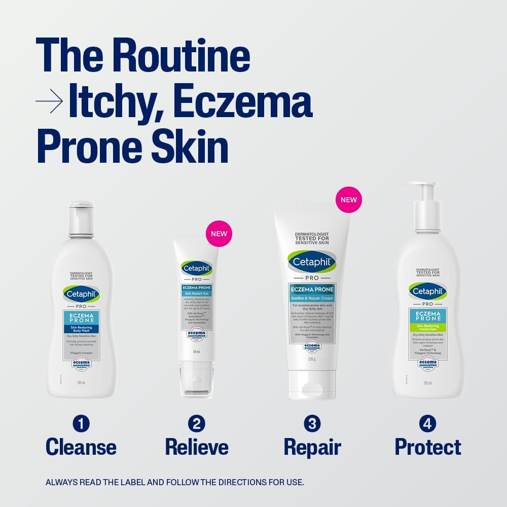 Cetaphil PRO Eczema Prone Soothe & Repair Cream 226G. with Ad-Resyl&trade;, Filaggrin Technology and Ceramides to Help Soothe and Repair Eczema-Prone Skin. Fragrance-Free, Non-Comedogenic, 48H Hydration. Dermatologist Tested for Sensitive Skin. image number 2