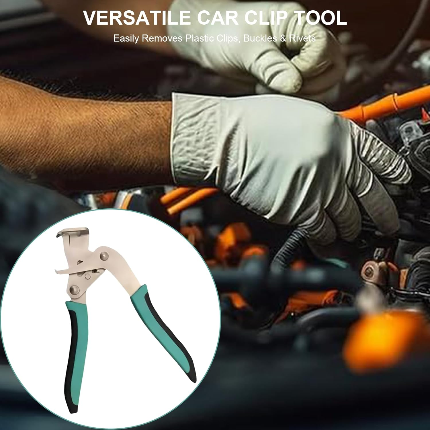 Car Clip Pliers & Dent Repair Tool &ndash; Durable Push Pin & Panel Clip Remover, Easy to Use, Universal Fit for Car Panels, Clips, Buckles & Rivets, Lightweight & Portable image number 6