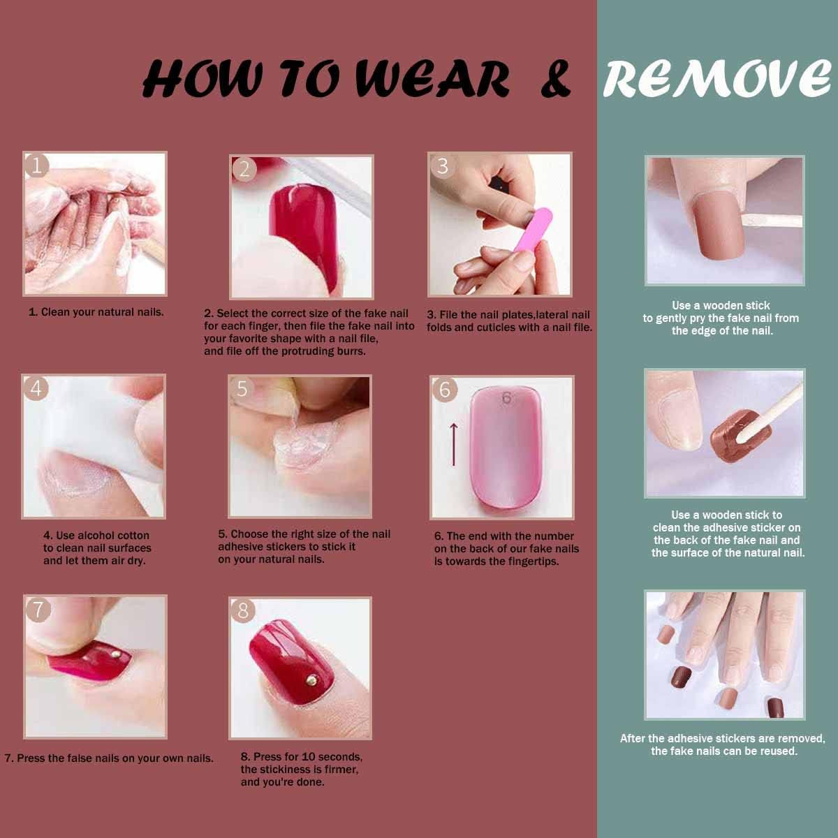 Bufenia Short Coffin Press on Nails Nude Color False Nails Glossy Heart Fake Nails Bellarina Acrylic Stick on Nails 24Pcs for Women and Girls image number 1