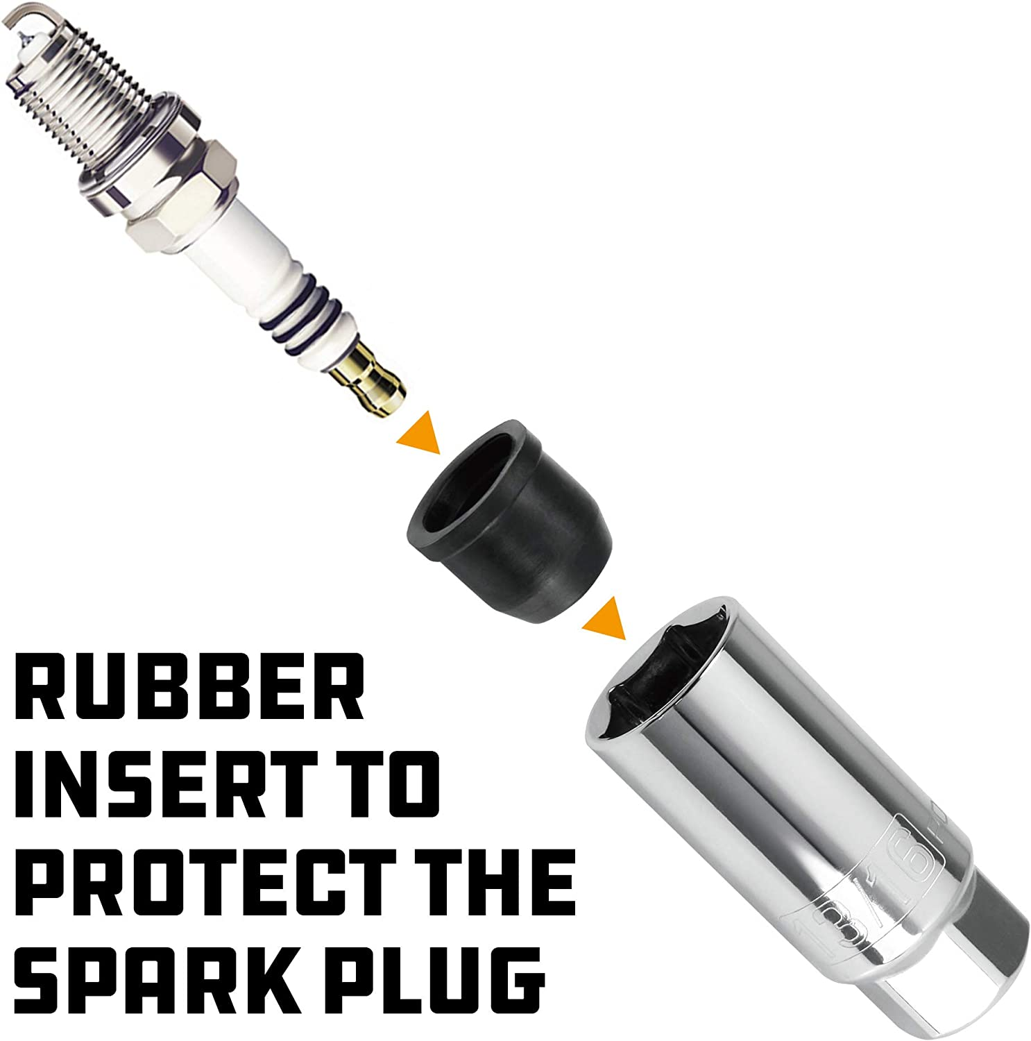 Powerbuilt 640855 3/8-Inch Drive Spark Plug Socket Set, 5-Piece image number 2