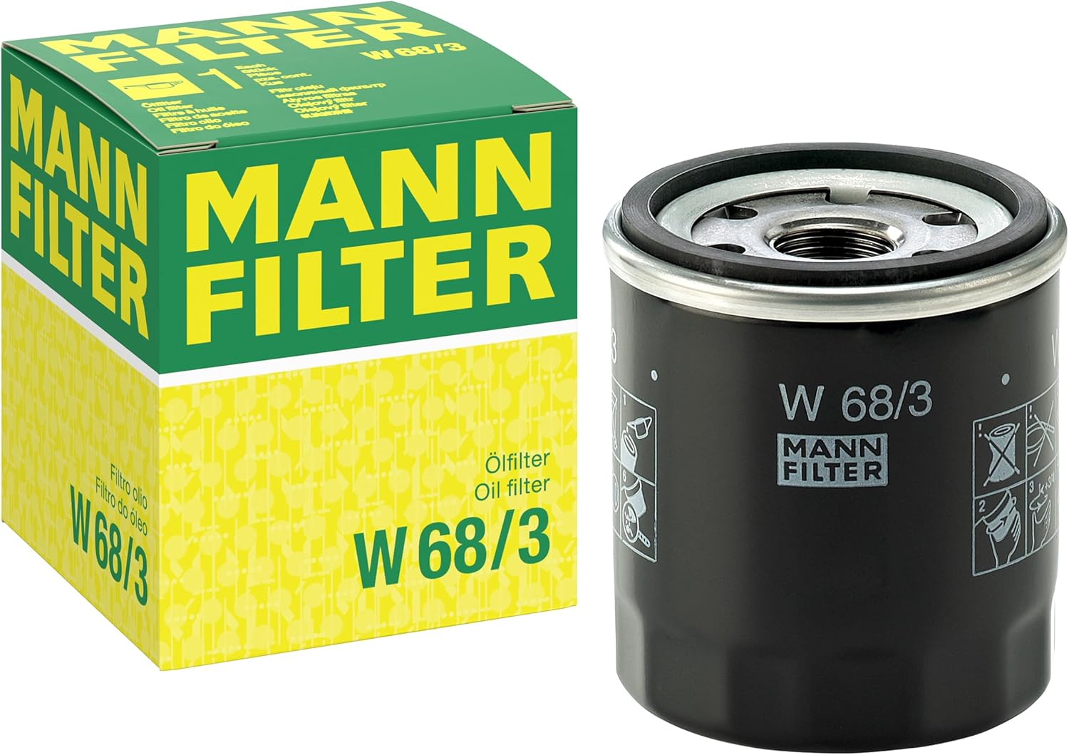 MANN-FILTER W 68/3 Oil Filter for Passenger Cars and Utility Vehicles image number 2