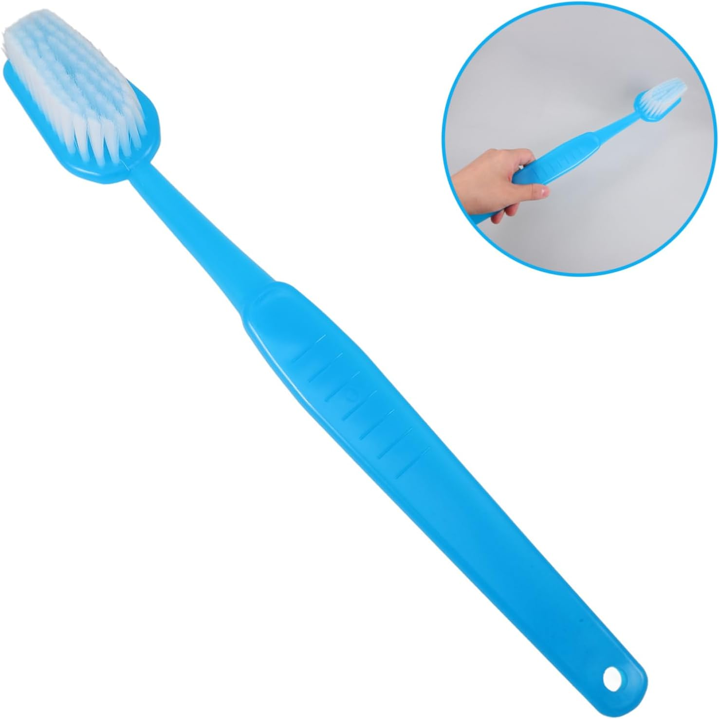HAMPPLIES Giant Blue Decorative Toothbrush Prop Lightweight Party Photo Accessory Fun Big Toothbrush Wand for Halloween Bath Back Scrubbing Gift image number 4