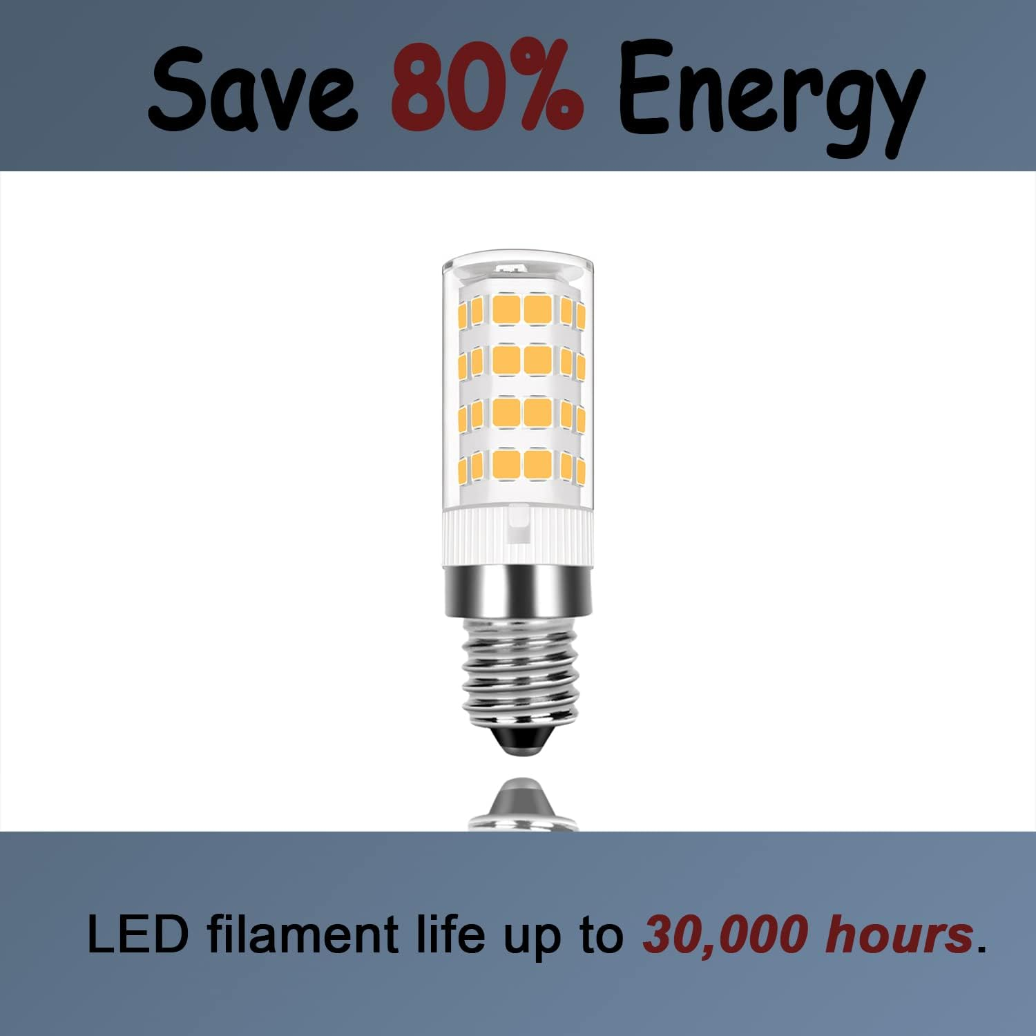 TIAFELNGLY E14 LED Corn Bulbs, 5 W E14 LED Dimmable Light Bulbs, Warm White LED Corn Bulbs, Pack of 5 image number 3