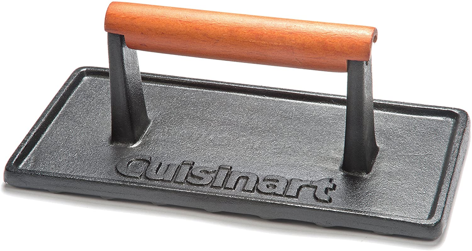 Cuisinart CGPR-221 Cast Iron Grill Press (Wood Handle), Weighs 2.1-Pounds image number 3