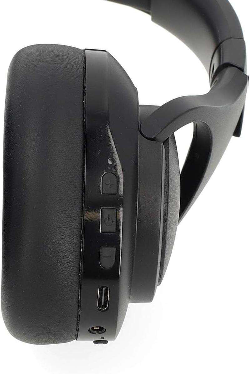 Nedis Wireless Over-Ear Headphones - Max. Battery Playtime: 28 Hours - Built-In Micro - Press Ctrl - Hybrid (ENC + ANC) - Voice Control - Volume Control - Black image number 2