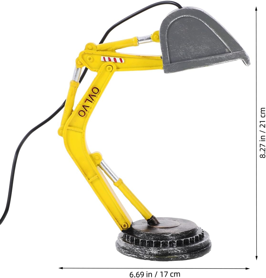 Housoutil Creative Digger Desk Lamp, Industrial Style Excavator Modelling Table Lamp, Reading Light Night Light for Home Bedroom Decoration image number 3