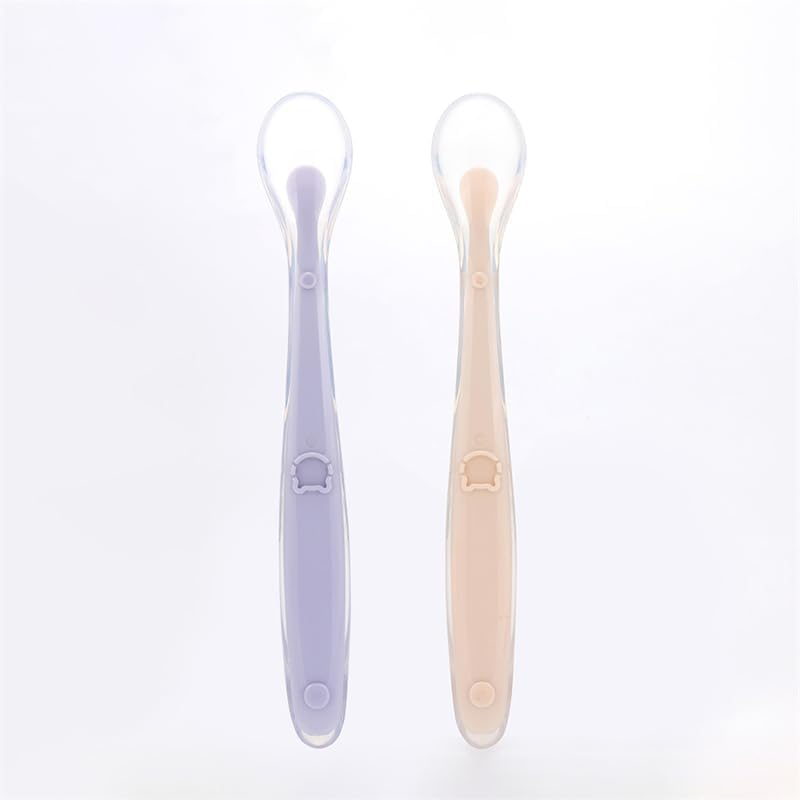 Premium - BPA Free Baby Silicone Spoons Set of 6 - Flexible and Safe Feeding Spoons for Kids - Infant and Toddler Feeding Essentials