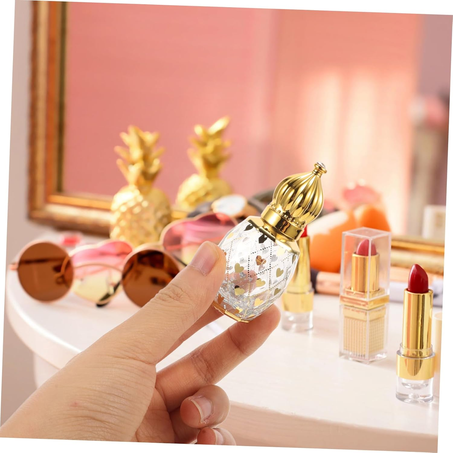 4Pcs Essential Oil Bottle Glass Roller Perfume Bottles Empty for Aromatherapy and Household Use image number 2